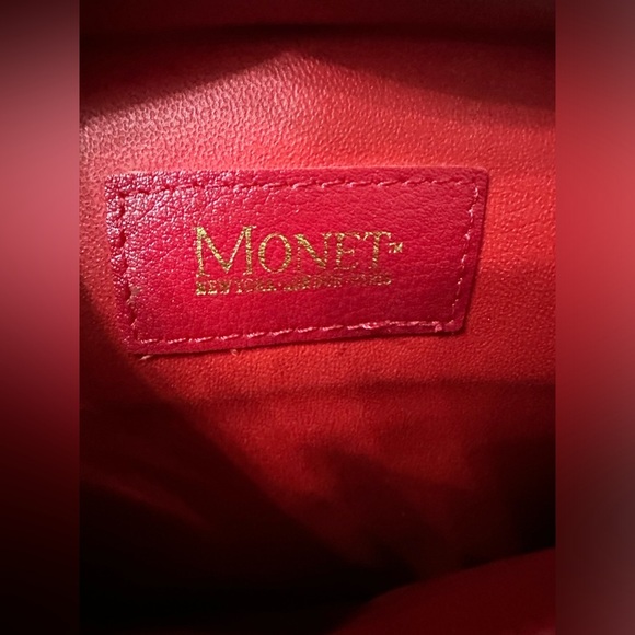 ✨ Vintage Monet Red Monogram Crossbody ✨ - Picture 7 of 9